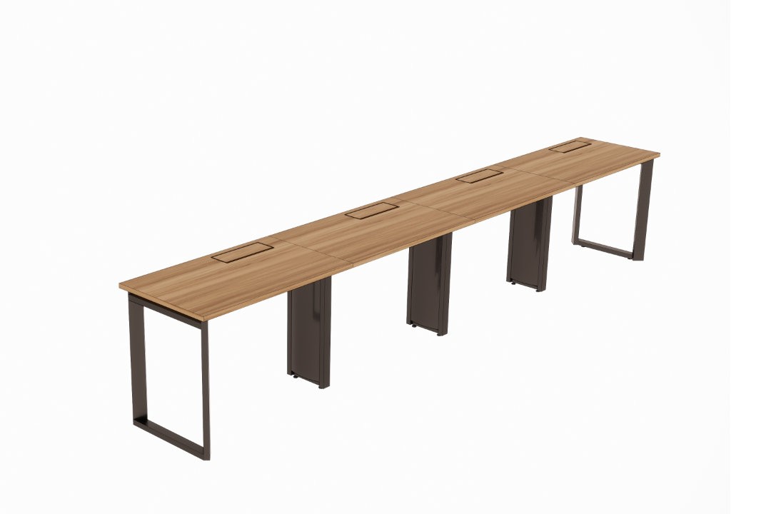 Mesa plataforma de trabalho lateral 4 lugares Level